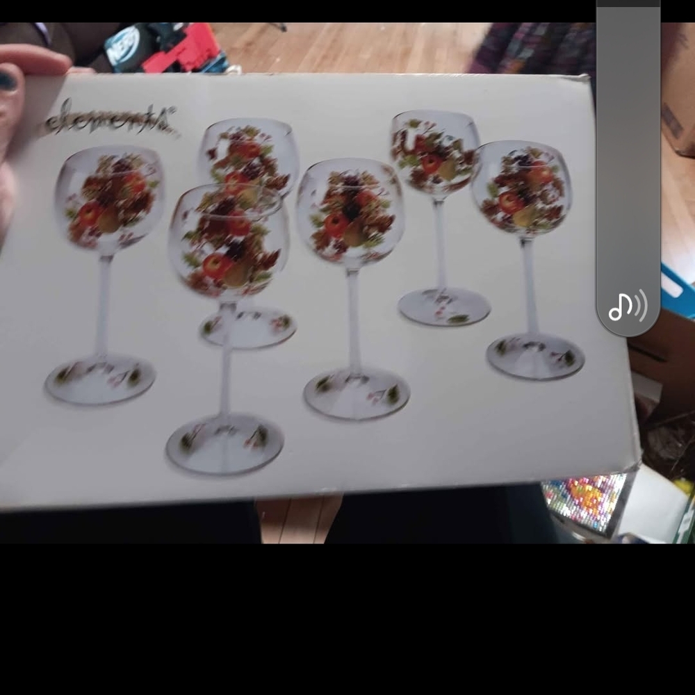 Floral Wine Glass Set